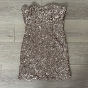 Sequin Strapless Dress